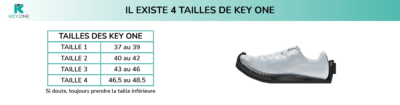 Les différentes tailles de protections pour pointes KEY ONE